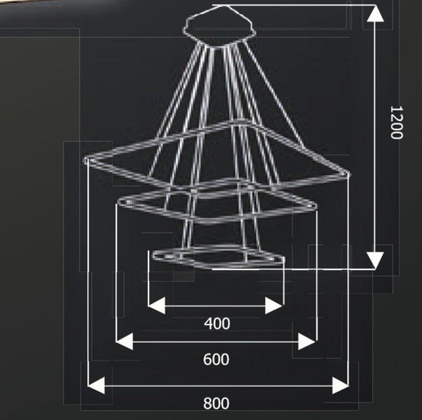 Nowoczesna lampa NIX III LED black 80cm