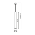 Lampa wisząca HUDSON, MLP8791, czarna, 1x8W GU10