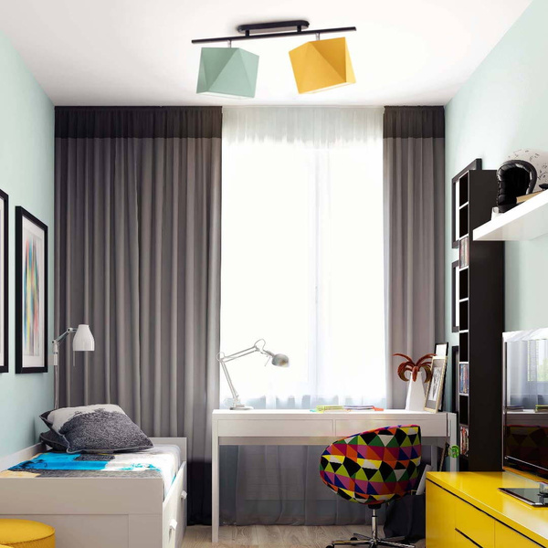 Lampa sufitowa do pokoju dziecka Pastelowy Diamencik 2xE27