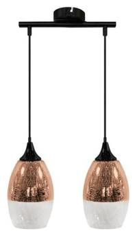 Lampa sufitowa wisząca miedziana regulowana 2x60W Celia Candellux 32-57341
