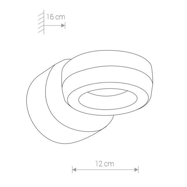 Kinkiet zewnętrzny pierścień DONUT LED 6W IP54 czarny