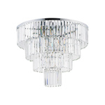 Luksusowy plafon kryształowy CRISTAL SILVER L 12x E14 40W | srebrny