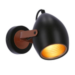 Kinkiet czarno-miedziany regulowany E14 40W Anica 91-81391