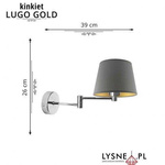 Kinkiet ścienny LUGO GOLD