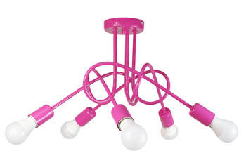 Lampa sufitowa dla dziewczynki różowa Mondo 5 Loft