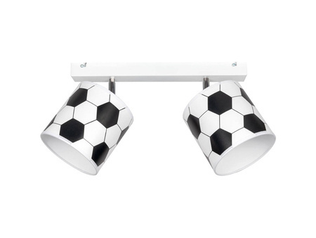 Lampa sufitowa do pokoju chłopca z motywem piłki nożnej  2xE27