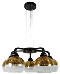 Lampa wisząca czarno-złota 5 Cromina 35-57266