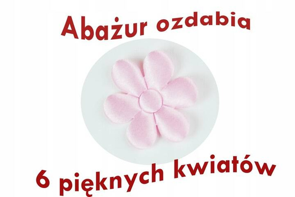 Lampa podłogowa do pokoju dziewczynki biało-różowa Pompony 1