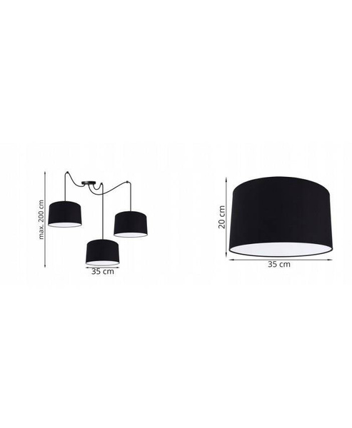 Lampa do pokoju dziecka typu Pająk z kolorowymi abażurami