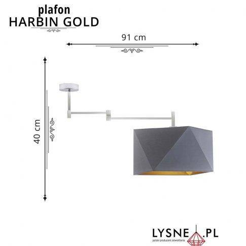 Nowoczesny plafon HARBIN GOLD