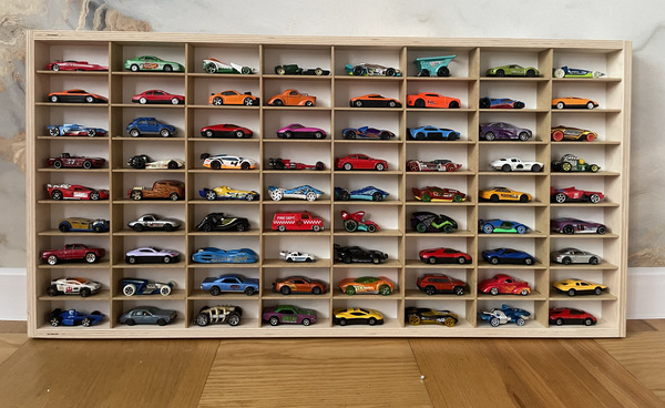 Półka na resoraki Hot Wheels drewniana organizer do pokoju dziecka 72B