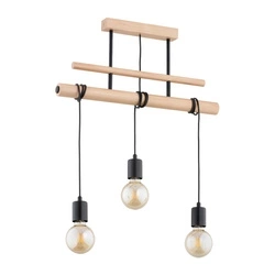 Lampa wisząca ALFA GENTO DREWNIANA 3xE27 60cm | 62313