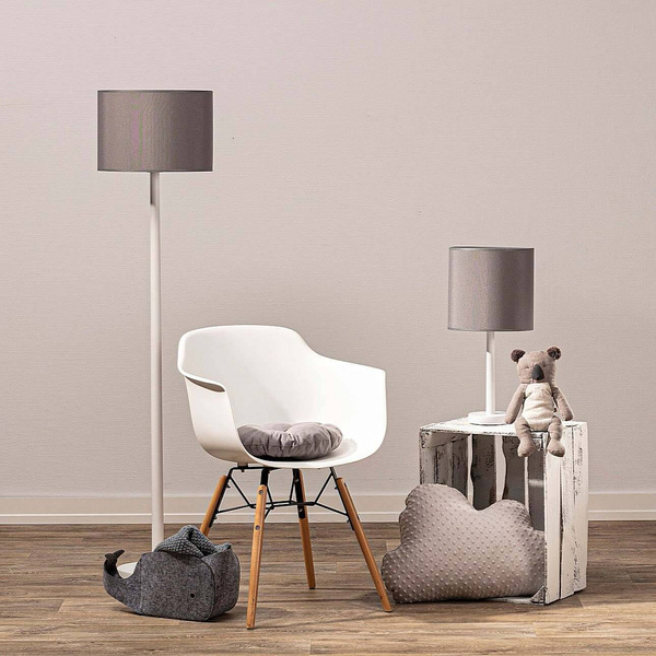 Lampa podłogowa do pokoju dziecka szara Gray Happiness