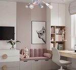 Lampa sufitowa do pokoju dziewczynki pastelowa Tęczowy Zawijas 4xE27 Led 