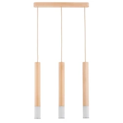 Lampa wisząca ALFA ADORI DREWNIANA 3xE14 52cm | 62282