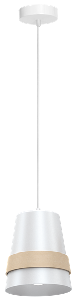 Nowoczesna lampa wisząca VENEZIA WHITE 1xE27 MLP5437