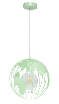 Lampa sufitowa do pokoju dziecięcego seledynowa pastelowe kolory Globus 1XE27 Led
