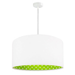 Lampa wisząca do pokoju dziecięcego grochy na zielonym tle 50 cm