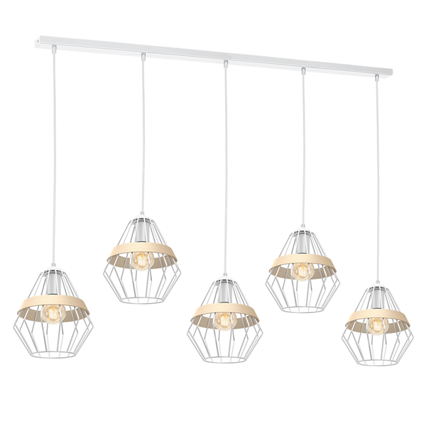 Lampa wisząca INDUSTRIALNA CLIFF WHITE 5xE27 MLP5520