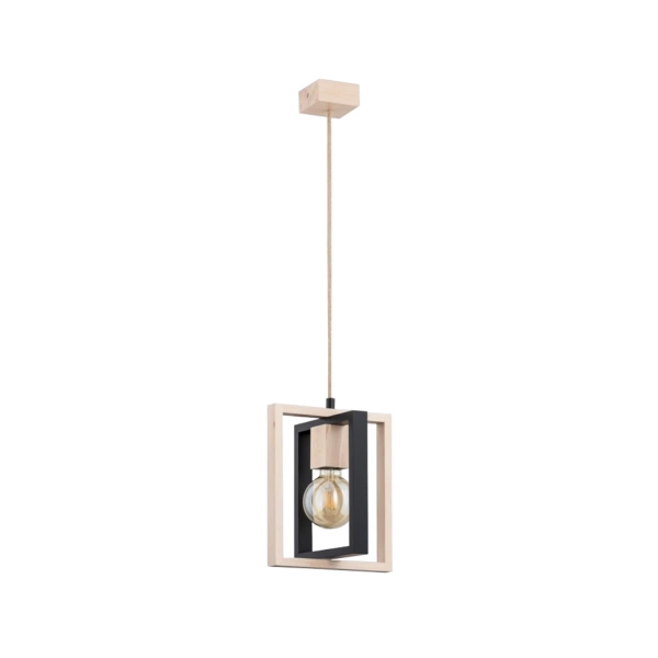 Lampa wisząca ALFA LUSI DREWNIANA 1xE27 25cm | 61139
