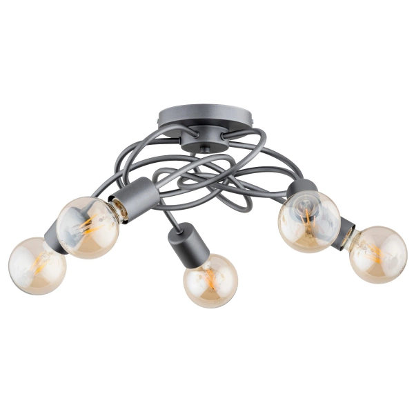 Lampa sufitowa ALFA MAXIS SREBRNA 5xE27 51cm | 63199