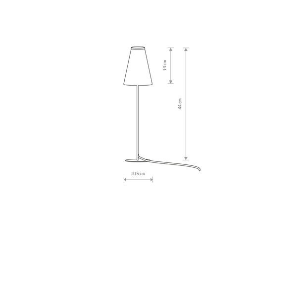 Lampa stołowa TRIFLE BLACK złoty wzór ozdobny | czarny