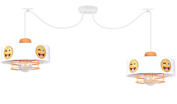 Lampa sufitowa dziecięca pająk z uśmiechem regulowana Smile 2xE27 Led 