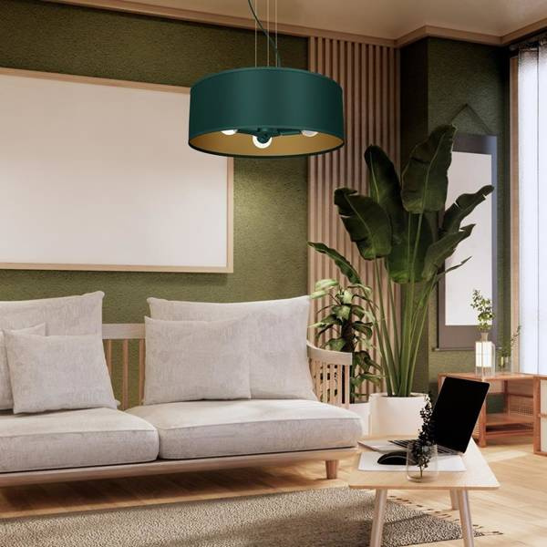 Lampa wisząca VERDE, MLP7879, 50 cm, zielony/złoty, 3x60W E27