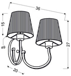 LAMPA ŚCIENNA KINKIET CANDELLUX BOSTON 22-94417  E27 CZARNY