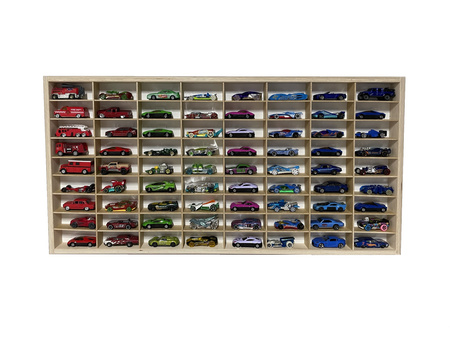 Półka na resoraki Hot Wheels drewniana organizer do pokoju dziecka 72B