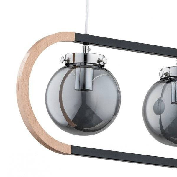 Nowoczesna lampa wisząca RINO BLACK OP. 3 PŁ