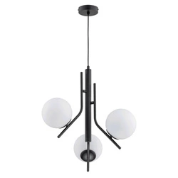 Lampa wisząca ALFA ESTEL CZARNO-BIAŁA 3xE14 48cm | 62331
