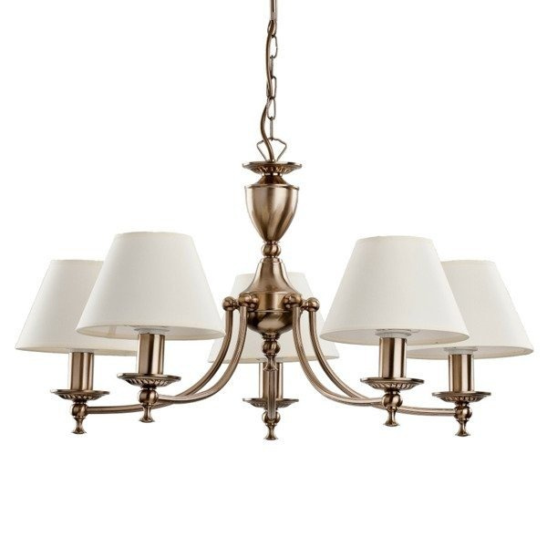 Żyrandol klasyczny SOFIA patyna/biały śr. 63cm