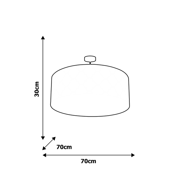 LAMPA SUFITOWA PIERRE BLACK 3xE27