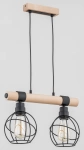 Lampa wisząca ALFA FIBIA DREWNIANA 2xE27 15cm | 62001