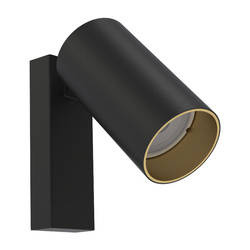 Lampa punktowa kinkiet MONO KINKIET natynkowa 10W | czarny złoty
