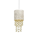 Nowoczesna lampa wisząca ALMERIA WHITE/GOLD 1xE27 MLP6444