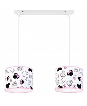 Lampa wisząca do pokoju dziewczynki z abażurem regulowana Myszka Miki 2xE27 Led
