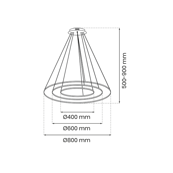 Lampa wisząca ROTONDA, czarna, 93W LED, barwa neutralna 4000K, ML7945