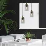 Lampa wisząca CHIC, MLP8385, czarny/złoty/dymiony, 3x60W E27