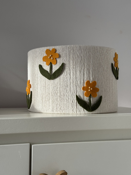 Lampa wisząca do pokoju dziewczynki w stylu boho Wiosenne Kwiaty średnica 30 cm Led 