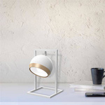Lampa stołowa nowoczesna kula OVAL biały 40cm