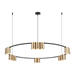 Lampa wisząca GENESIS BLACK GOLD 15xGU10 | Czarny złoty