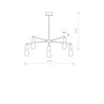 Minimalistyczna lampa STICKS retro śr 70cm