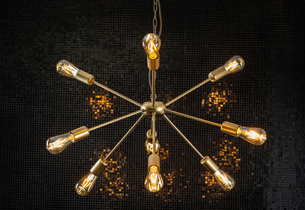Lampa wisząca industrialna zwis ROD IX złoty śr. 77cm