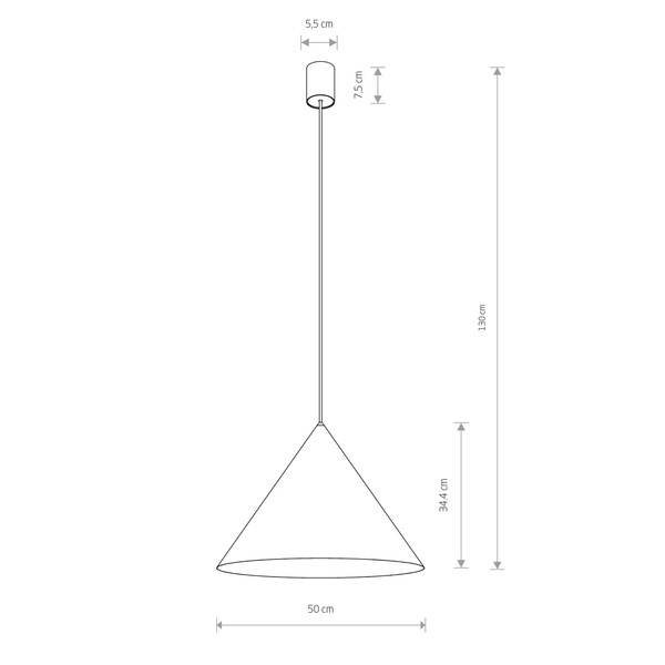 Loftowa lampa aluminiowa wisząca GU10 35W ZENITH L GU10 wys. 130cm | zielony