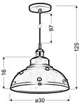 LAMPA SUFITOWA WISZĄCA CANDELLUX SCRIMI 31-57662   E27 CZARNY
