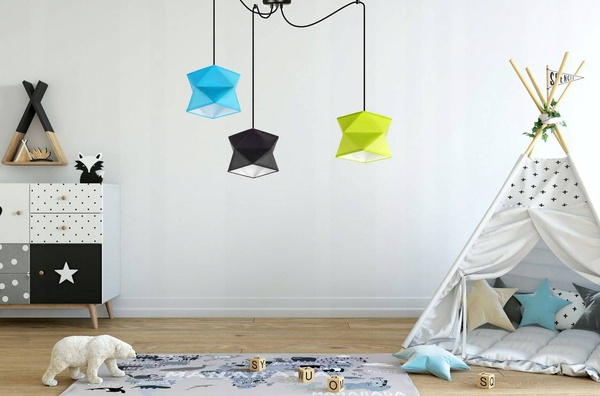 Lampa wisząca do pokoju dziecka typu pająk kolorowa Diament Spyder 3