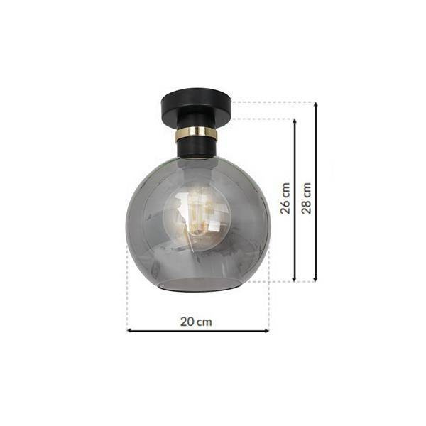Lampa sufitowa PLAFON OMEGA BLACK / GOLD MLP6529