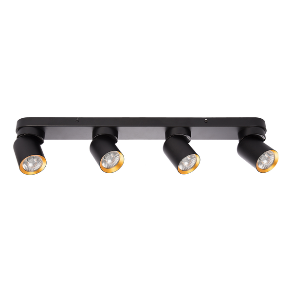 Lampa Sufitowa Andy 4xGU10 Czarny + Złoty